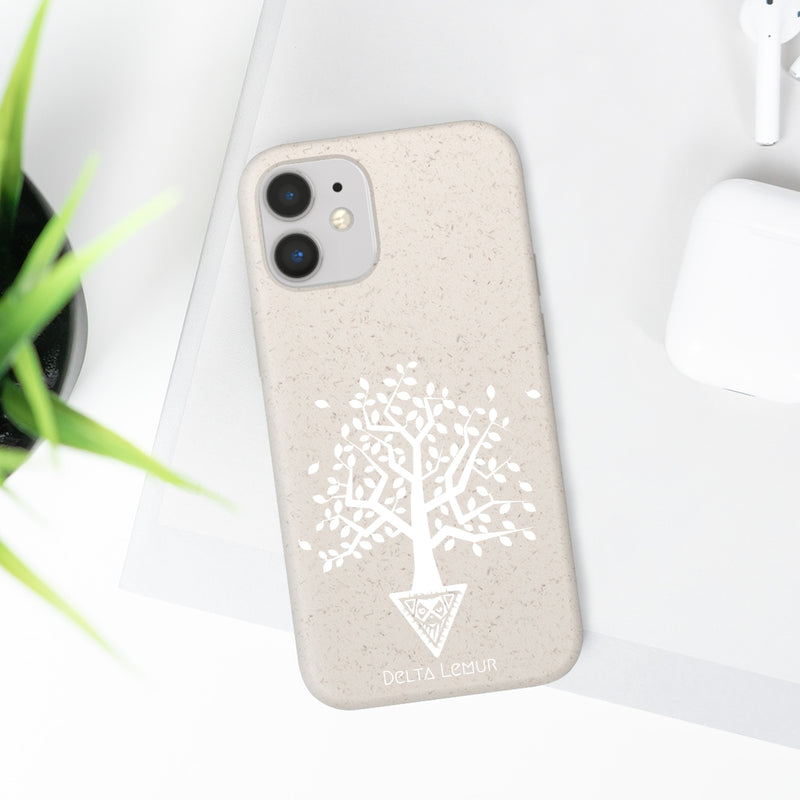 Biodegradable iPhone Case with Delta Lemur Tree Design