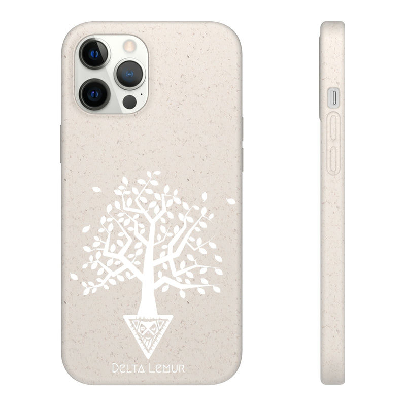 Biodegradable iPhone Case with Delta Lemur Tree Design