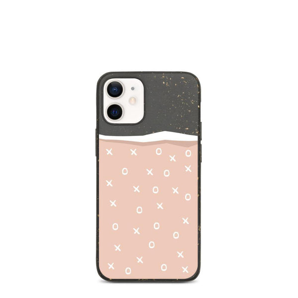 Noughts and Crosses Top Torn Illustrated Pink Biodegradable iPhone Case - Delta Lemur