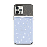 Noughts and Crosses Top Torn Illustrated Blue Biodegradable iPhone Case - Delta Lemur