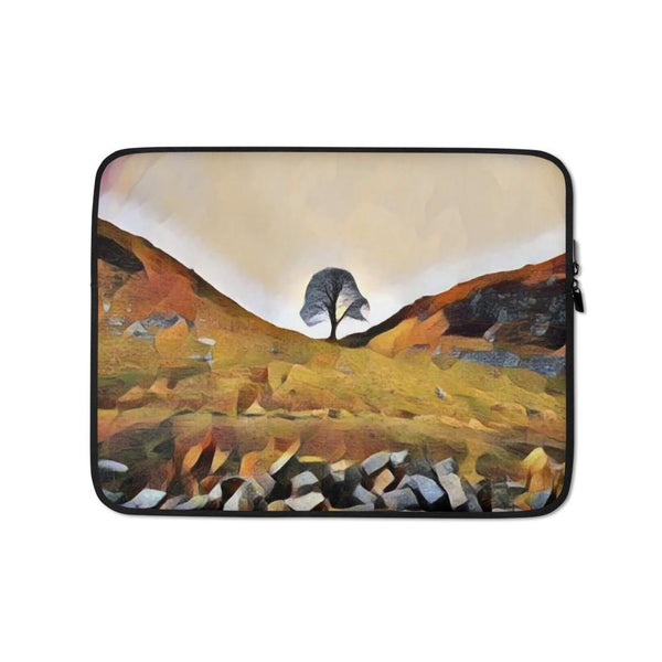 Sycamore Gap Illustration Laptop Sleeve - Delta Lemur