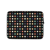 Colorful Dot Matrix Dark Laptop Sleeve - Delta Lemur