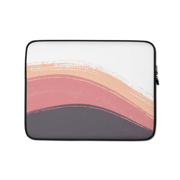 Laptop Sleeve with Sunset Curves Illustration