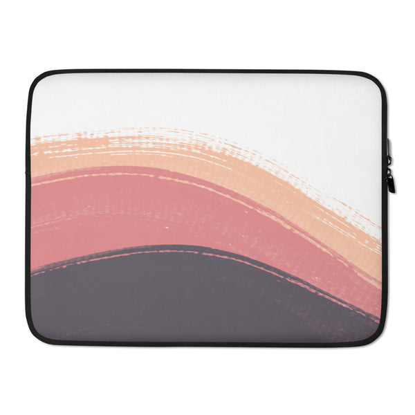 Laptop Sleeve with Sunset Curves Illustration