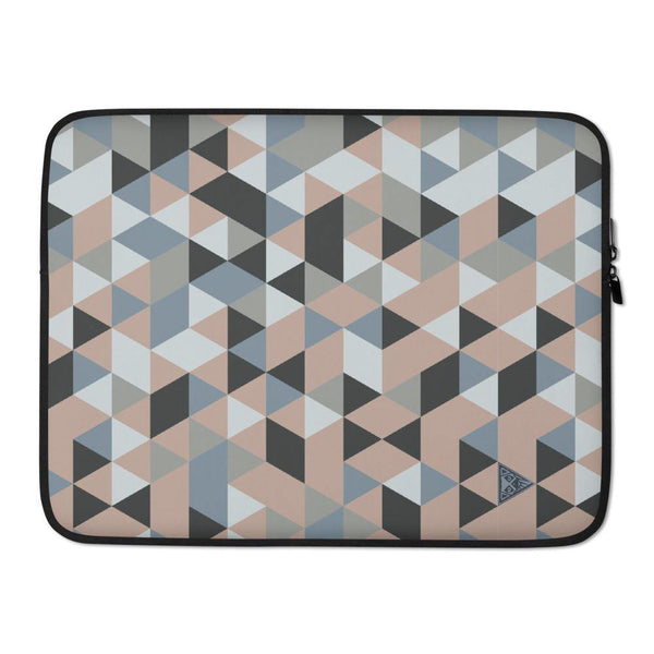 Morning Haze Geometric Pattern Laptop Sleeve - Delta Lemur