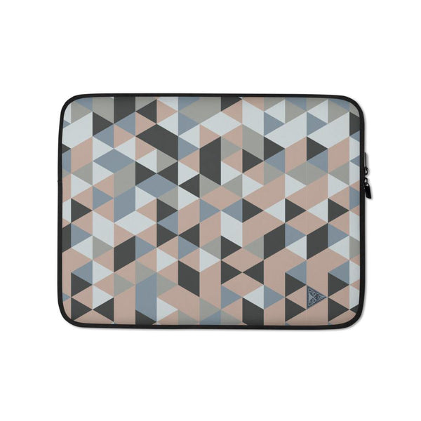 Morning Haze Geometric Pattern Laptop Sleeve - Delta Lemur