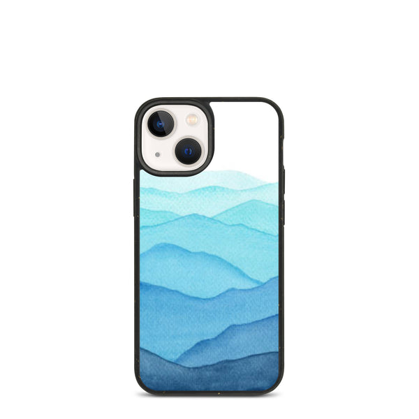 iPhone Case with Blue Mist Illustration