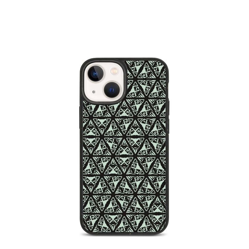 iPhone Case with Delta Lemur Light Green Pattern