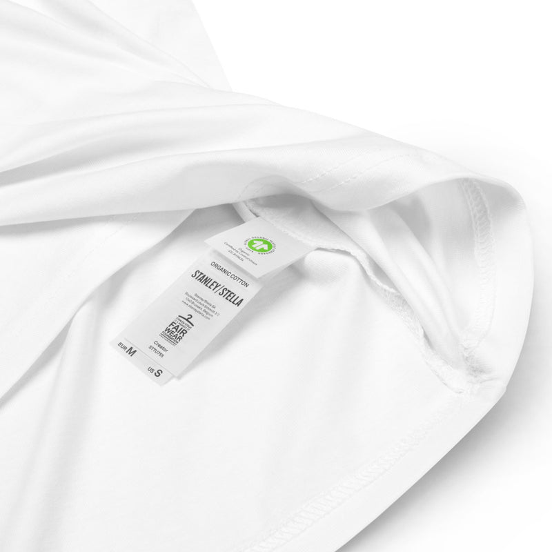 Unisex Organic Cotton White T-shirt with Polar Bear Illustration